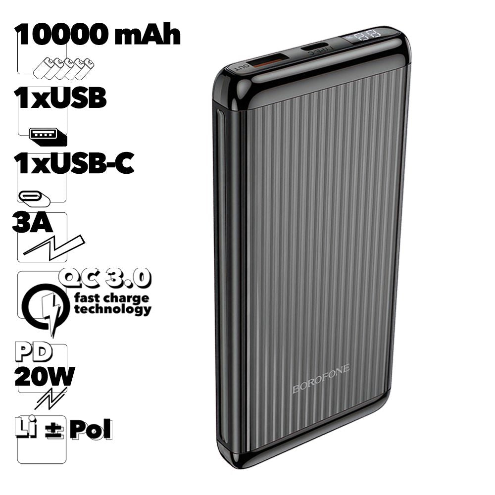 (10000mAh) PD 20W QC3.0 USB-C Battery Pack Charger Portable Power Bank (10000mAh) PD 20W QC3.0 USB-C Battery Pack Charger Portable Power Bank